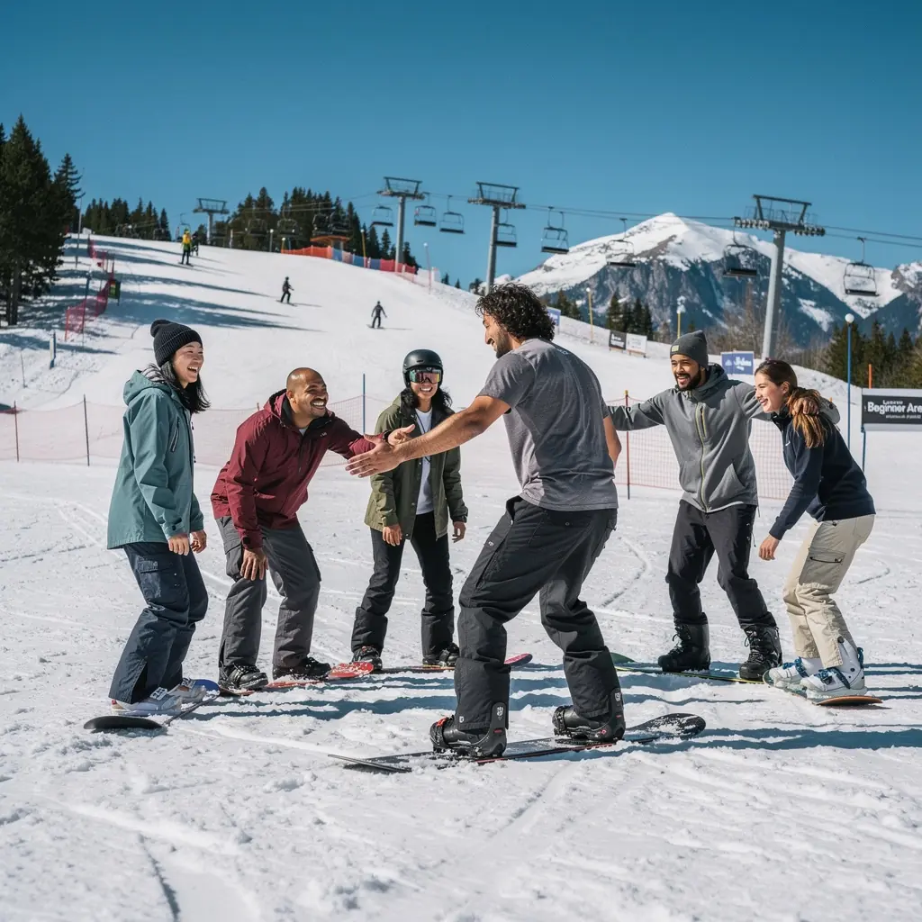 Заснеженные горные вершины, привлекающие лыжников со всего мира в зимний сезон.